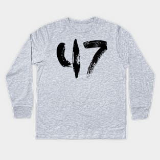 Number 47 Kids Long Sleeve T-Shirt